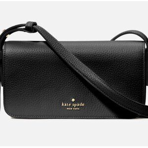 New Kate Spade Juliette Crossbody Bag Pebble Leather Black